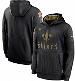 Men's New Orleans Saints Nike Black 2020 Salute to Service Sideline Performance Pullover Hoodie,baseball caps,new era cap wholesale,wholesale hats